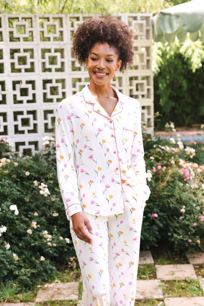 Long-Sleeved Women's Pajama Set In Tulip 1