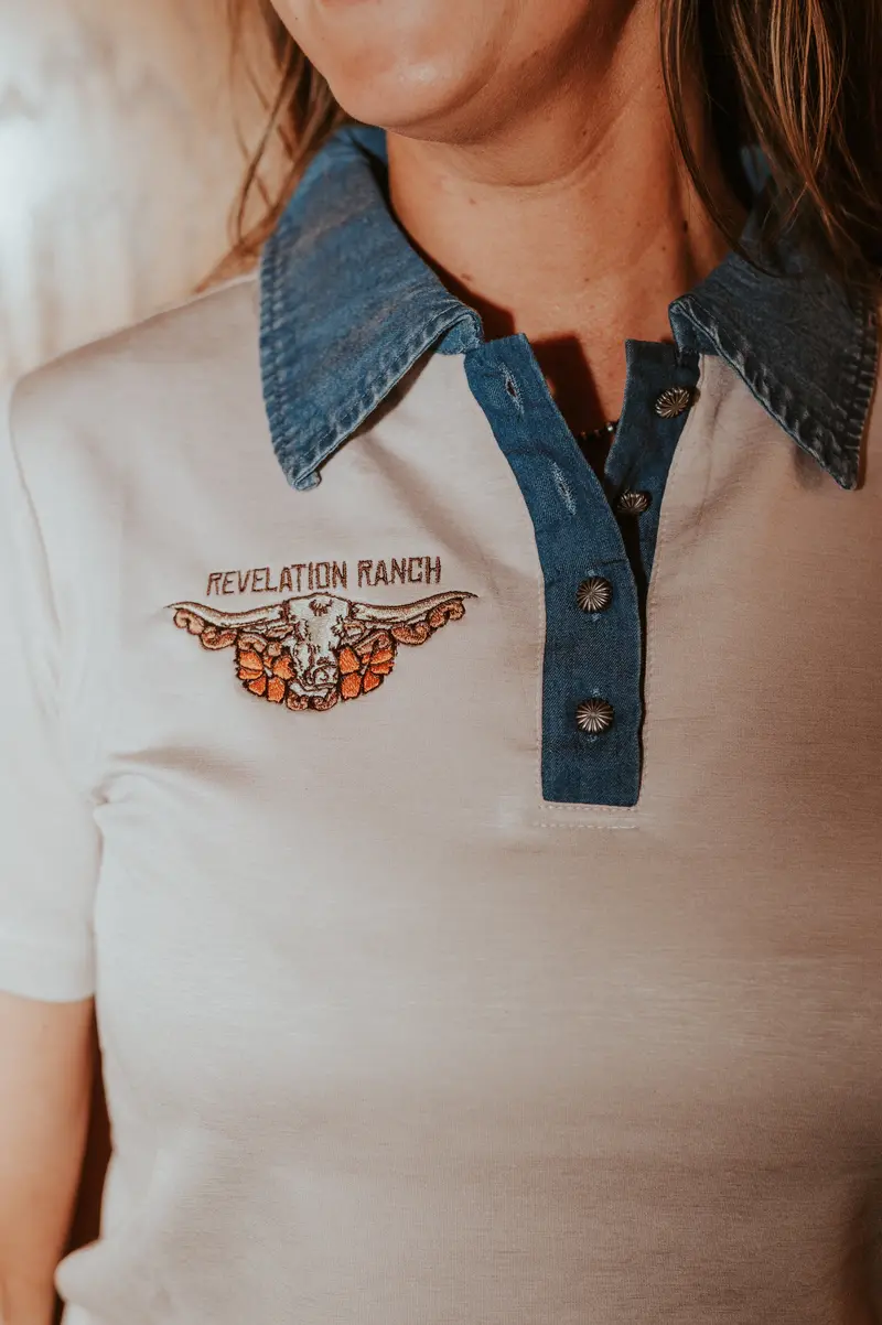 Longhorn Logo Denim Tee 1