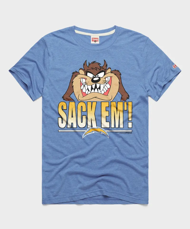 Looney Tunes Taz Sack Em' X Los Angeles Chargers 1