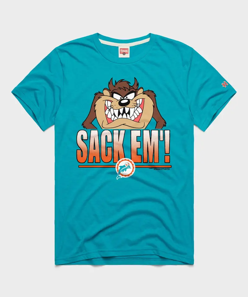 Looney Tunes Taz Sack Em' X Miami Dolphins 1
