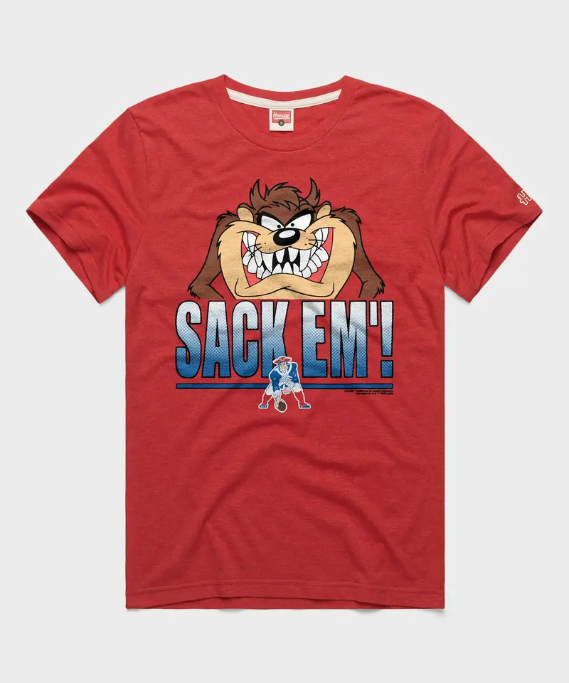 Looney Tunes Taz Sack Em' X New England Patriots 1