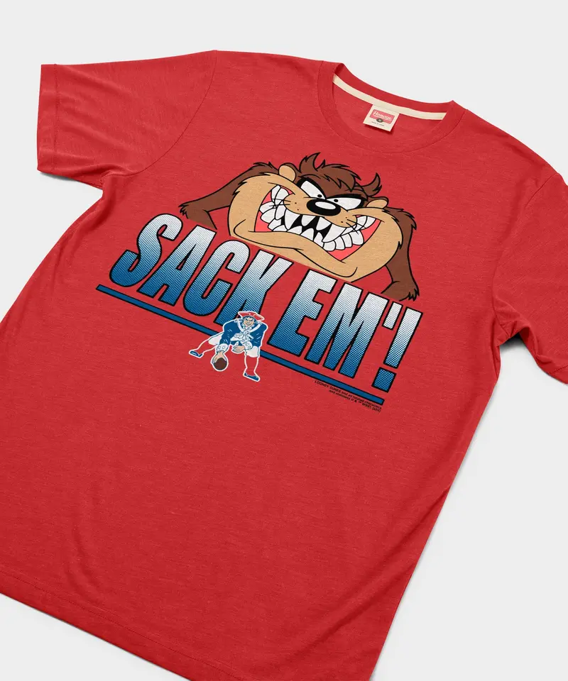Looney Tunes Taz Sack Em' X New England Patriots 2