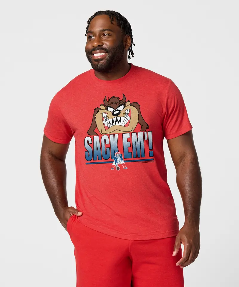 Looney Tunes Taz Sack Em' X New England Patriots 3