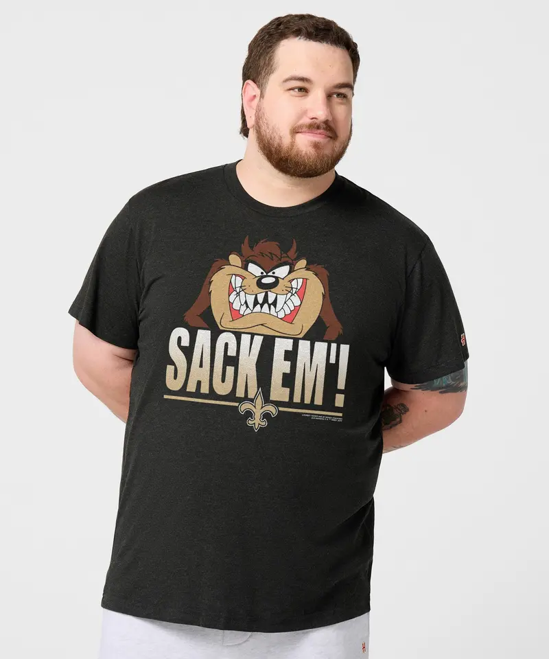 Looney Tunes Taz Sack Em' X New Orleans Saints 3