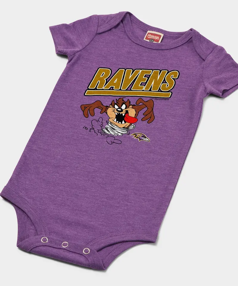 Looney Tunes Taz X Baltimore Ravens Baby One Piece 2