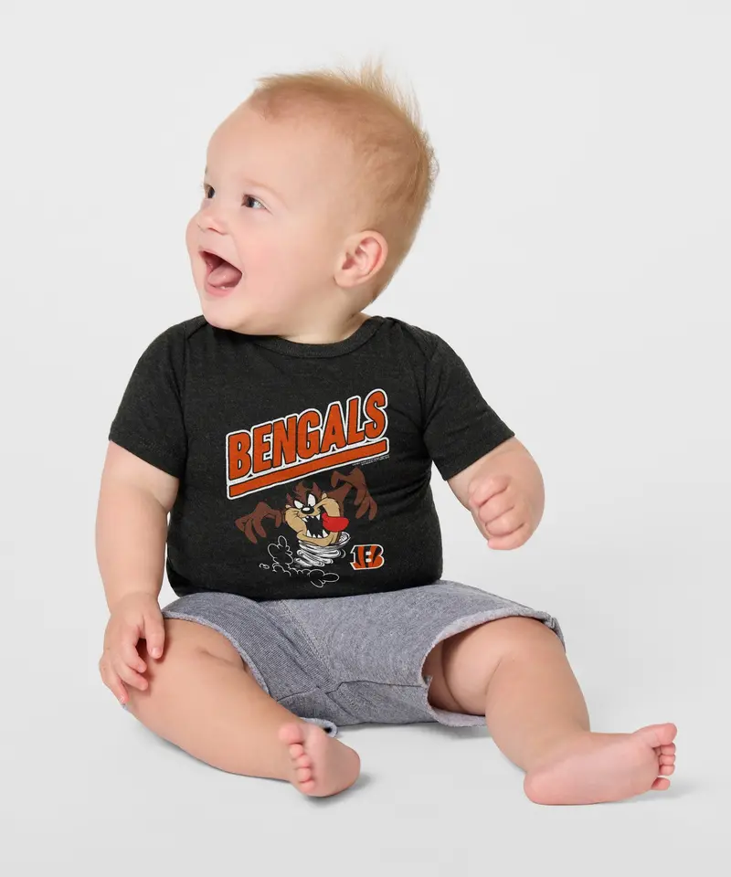Looney Tunes Taz X Cincinnati Bengals Baby One Piece 3