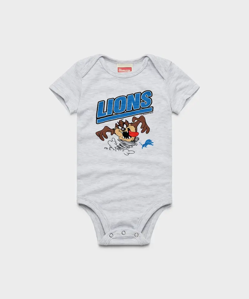 Looney Tunes Taz X Detroit Lions Baby One Piece 1