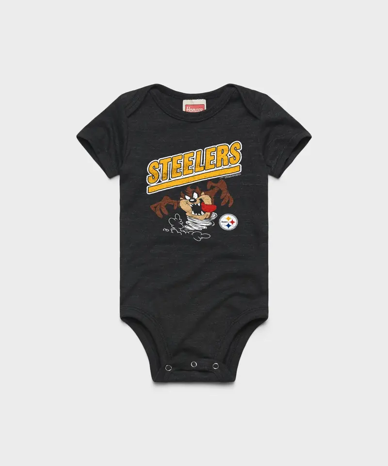 Looney Tunes Taz X Pittsburgh Steelers Baby One Piece 1