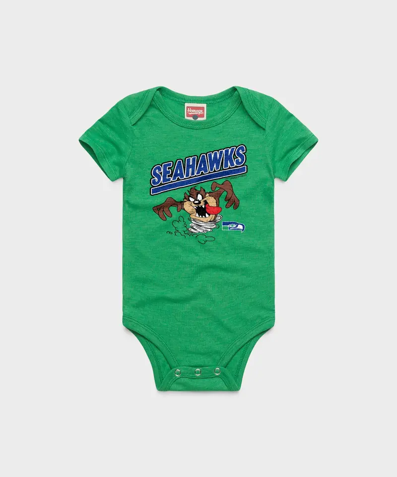 Looney Tunes Taz X Seattle Seahawks Baby One Piece 1