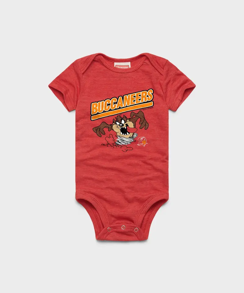 Looney Tunes Taz X Tampa Bay Buccaneers Baby One Piece 1