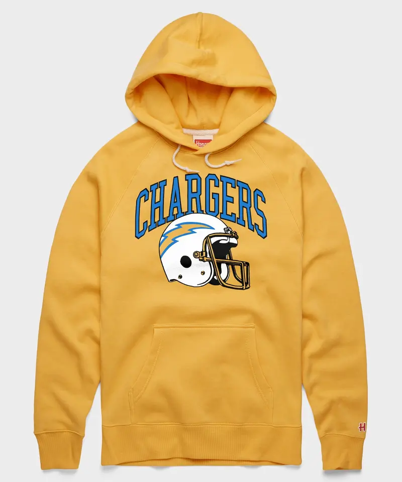 Los Angeles Chargers Helmet Retro Hoodie 1