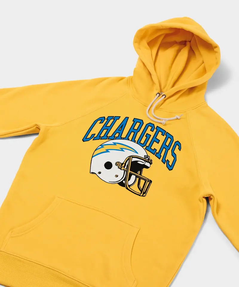 Los Angeles Chargers Helmet Retro Hoodie 2