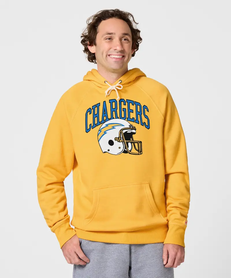 Los Angeles Chargers Helmet Retro Hoodie 3