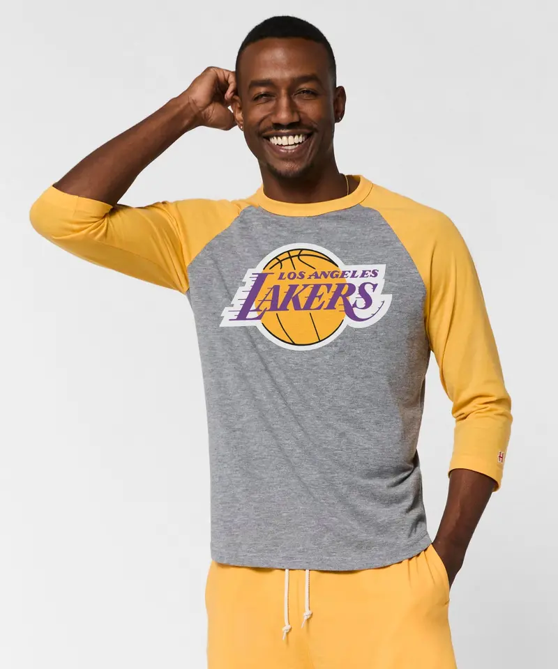 Los Angeles Lakers Logo Raglan 3