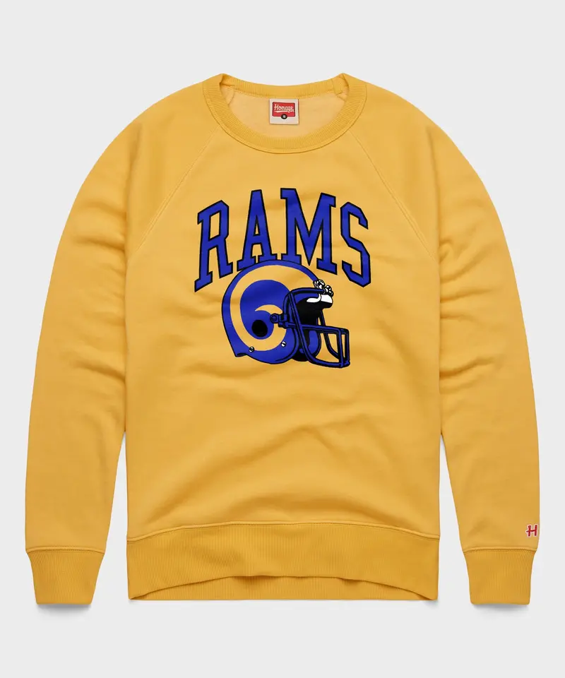 Los Angeles Rams Helmet Retro Crewneck 1