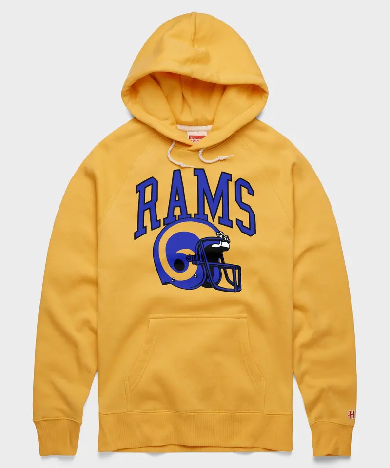 Los Angeles Rams Helmet Retro Hoodie 1