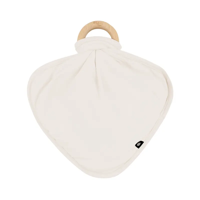 Lovey In Oat With Removable Wooden Teething Ring 1