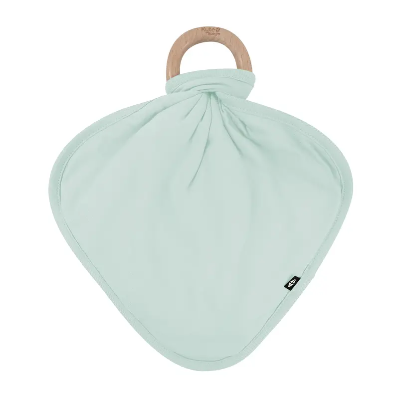 Lovey In Sage With Removable Wooden Teething Ring 1