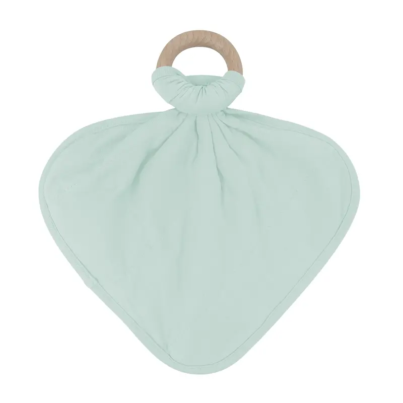 Lovey In Sage With Removable Wooden Teething Ring 2
