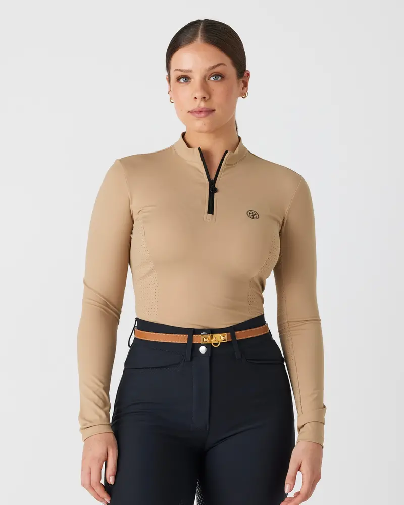 Lt Active Fit Riding Top L/S- Bondi Sand 1