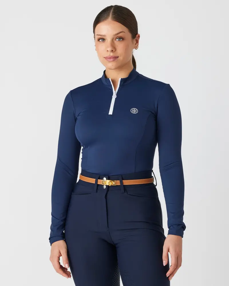 Lt Active Fit Riding Top L/S- Classic Navy 1