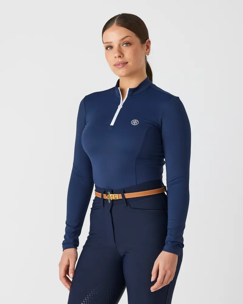 Lt Active Fit Riding Top L/S- Classic Navy 2