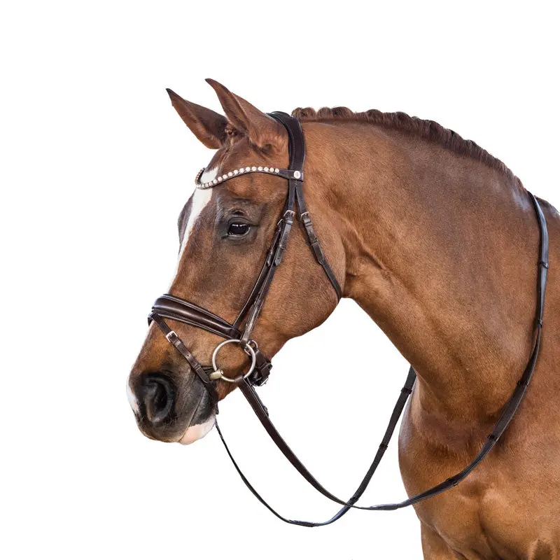 Lt Essential Snaffle Bridle Brown 1