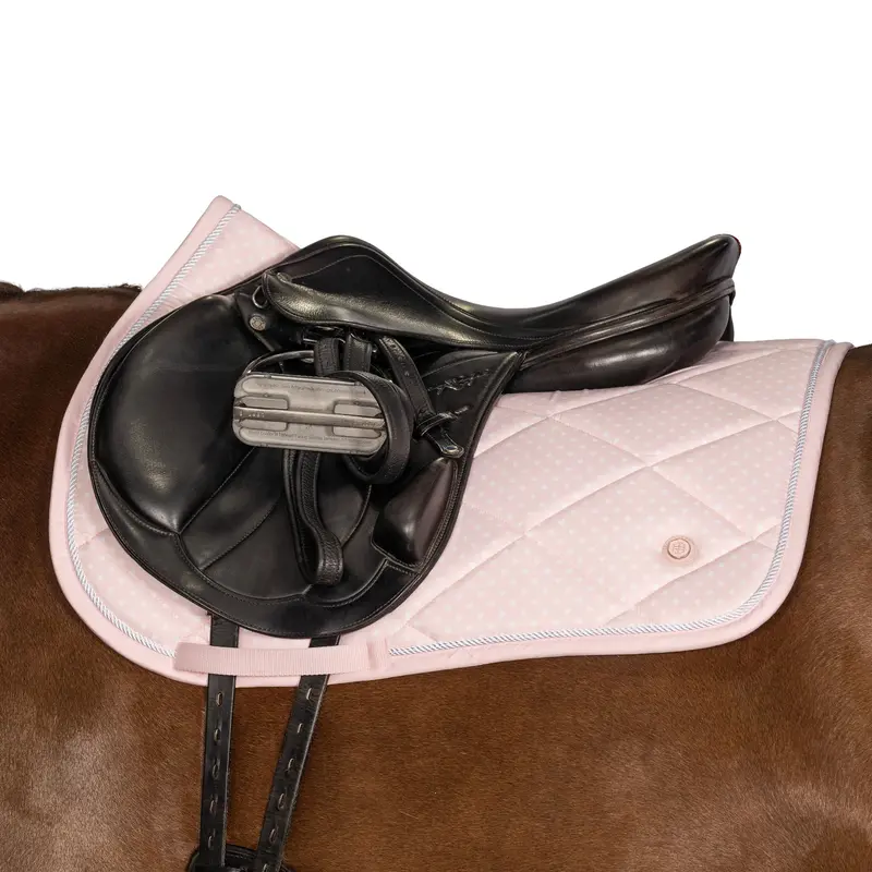 Lt Pink Polka Dot Jump Saddle Pad 1