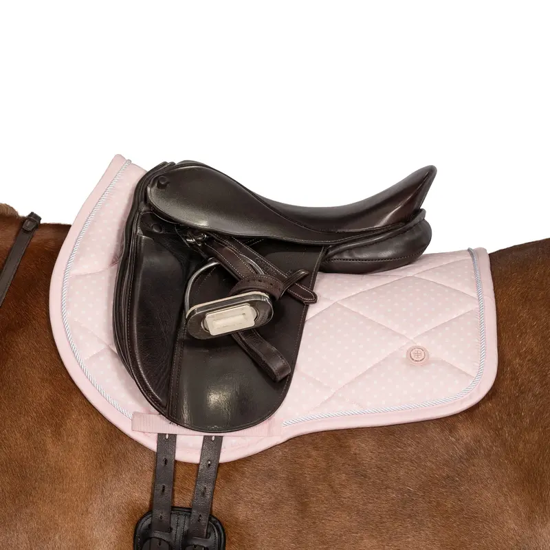 Lt Pink Polka Dot Pony All Purpose Saddle Pad 1