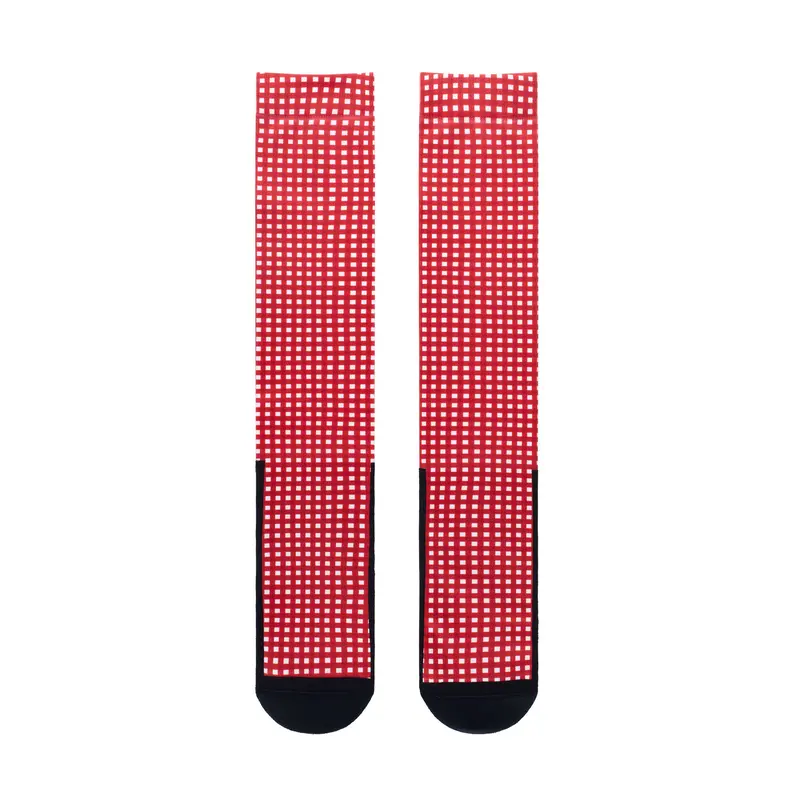 Lt Riding Socks - Cherry Red Gingham 1