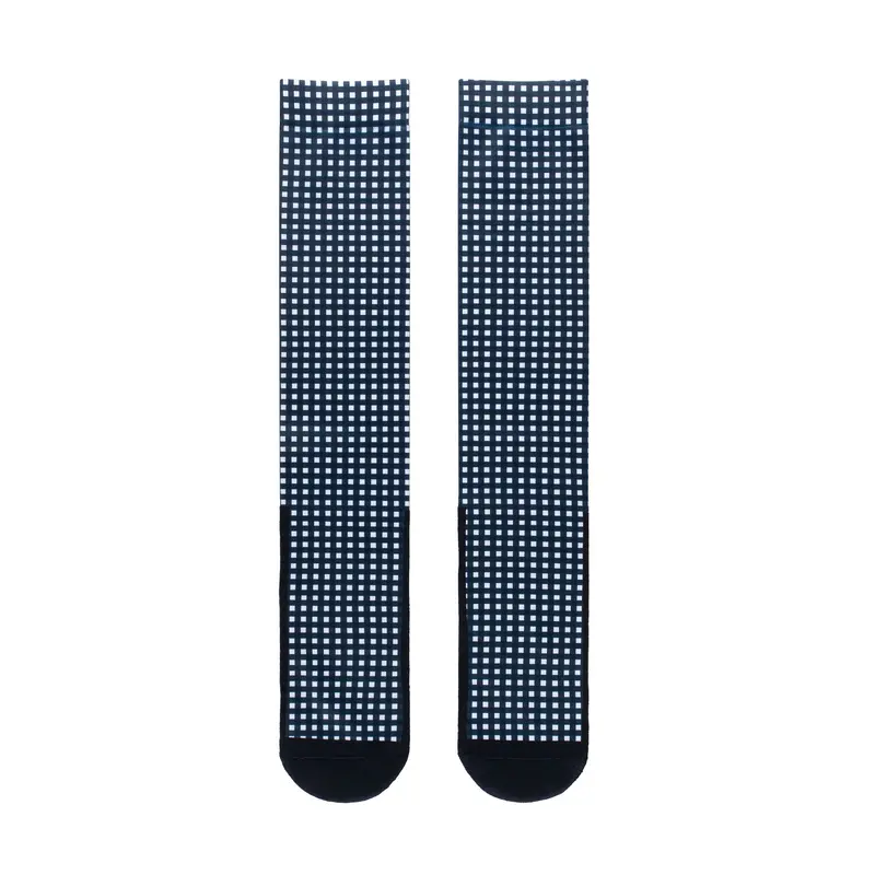 Lt Riding Socks - Navy Gingham 1