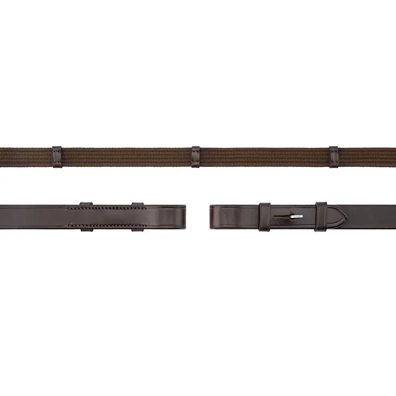 Lt Webbing Grip Reins - Brown 1