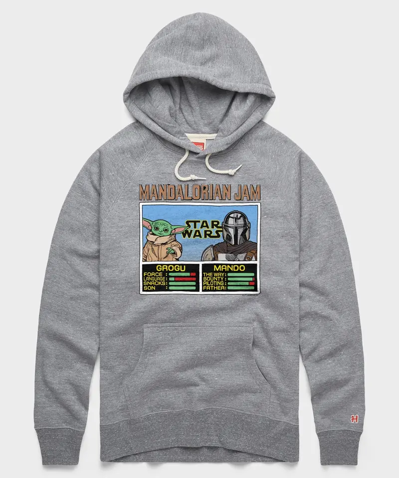Mandalorian Jam Grogu And Mando Hoodie 1