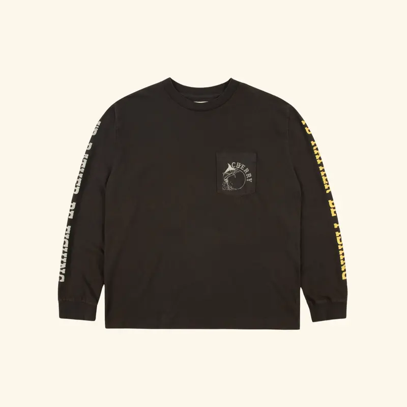 Marlin Fishing Long Sleeve T-Shirt (Vintage Black) 1