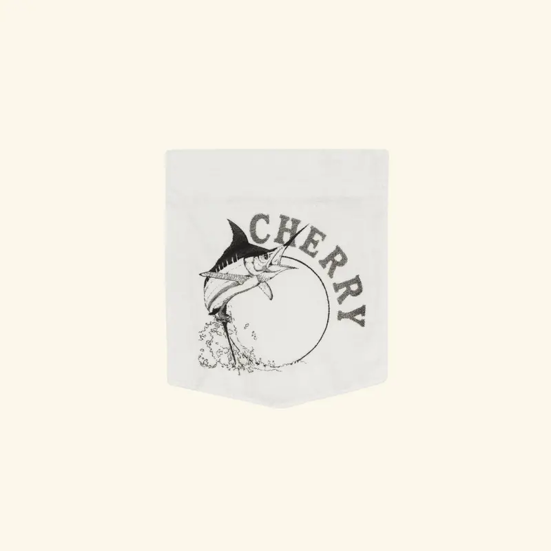 Marlin Fishing Long Sleeve T-Shirt (Vintage White) 3