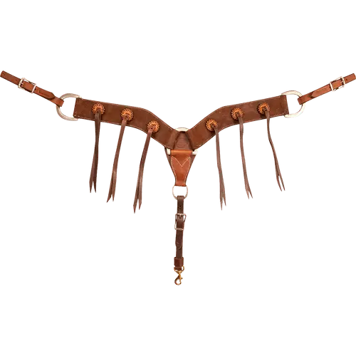 Martin 2 3/4" Roughout Breastcollar With Rosettes And Strings 1
