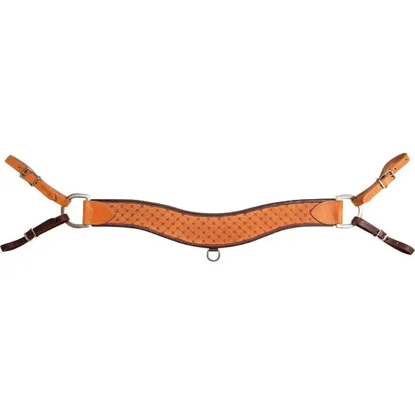 Martin 4" Wrapped Quilted Stamp Steer Roper Breastcollar 1
