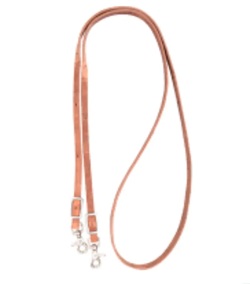 Martin 5/8 Harness Leather Double Buckle Roping Rein 1
