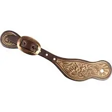 Martin Chocolate Skirting With Gold Wash Spur Strap 1