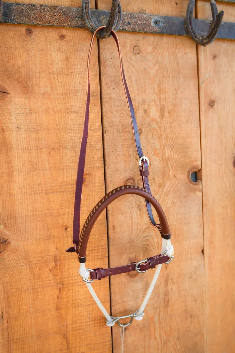 Martin Double Rope Leather Cover Cavesson Noseband 1