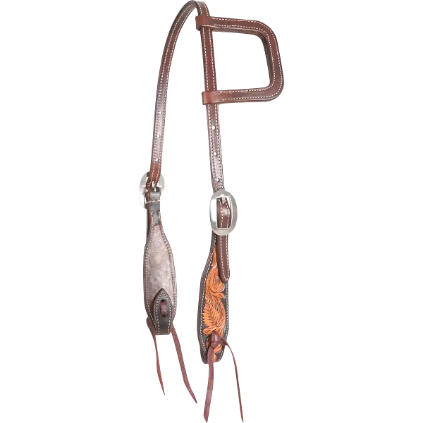 Martin Floral Tooled Slip Ear Headstall 1