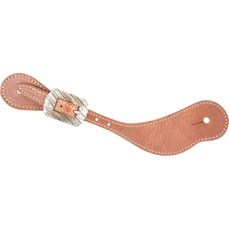 Martin Saddlery Cowboy Natural Leather Spur Strap With Bandera Buckle 1