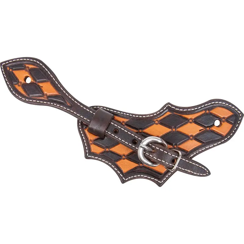 Martin Saddlery Dyed Detailing Oak Leaf Spur Strap 1
