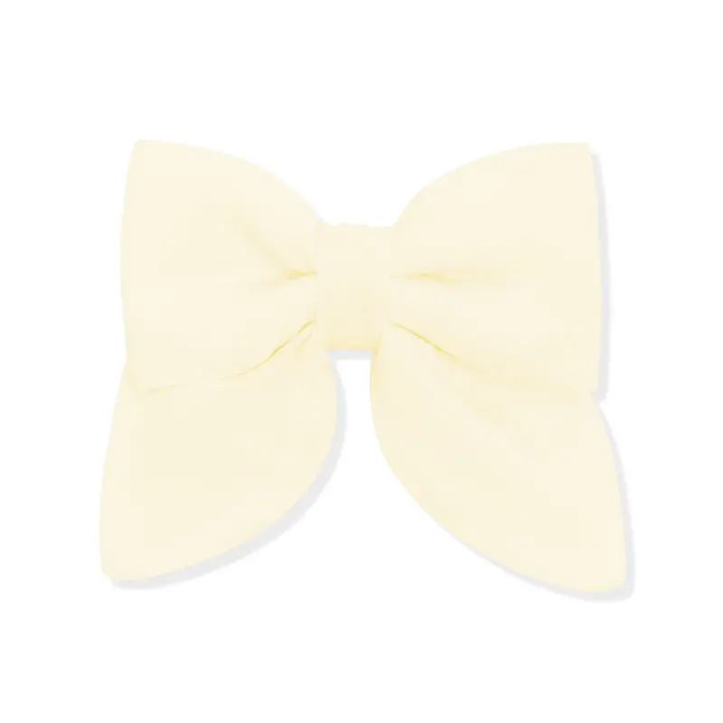 Medium Alligator Clip Bow In Chamomile 2
