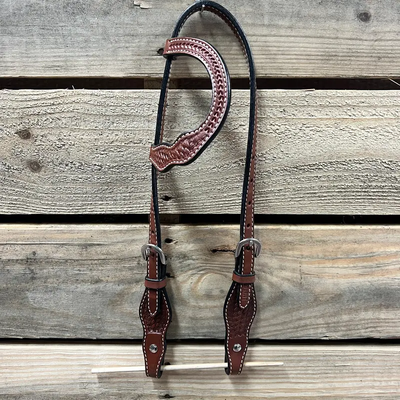 Medium Oil Cob - Gag One Ear Headstall / Bridle- Short Cheeks 1