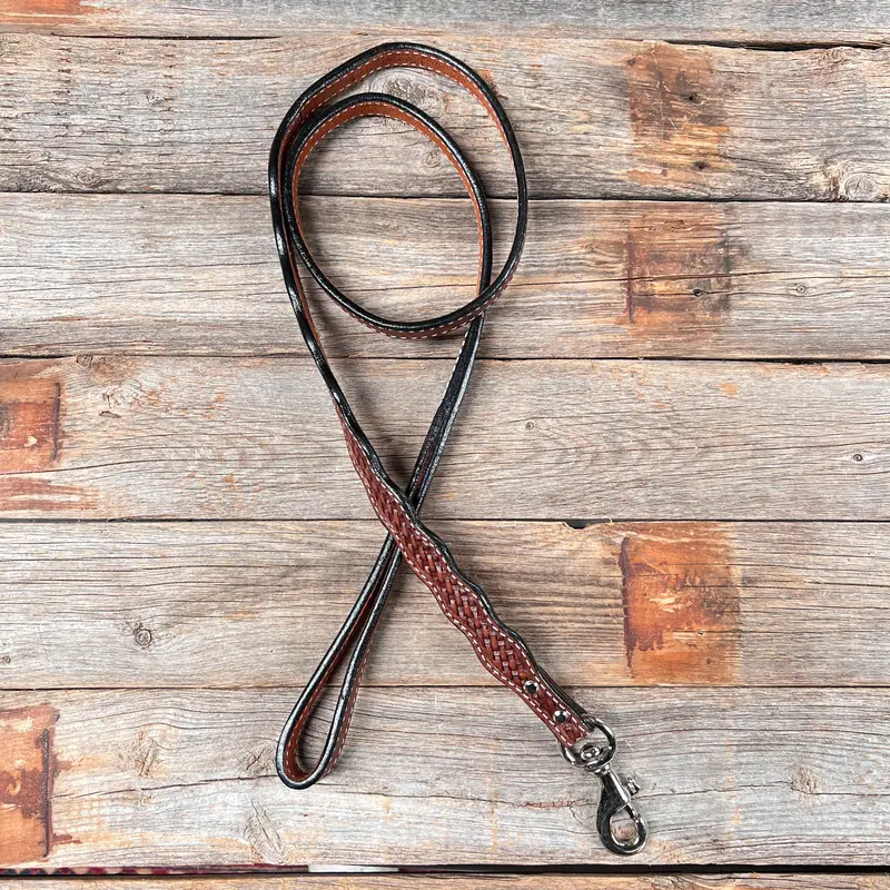 Medium Oil Genuine Leather Leash 4' X 1" Wide 1
