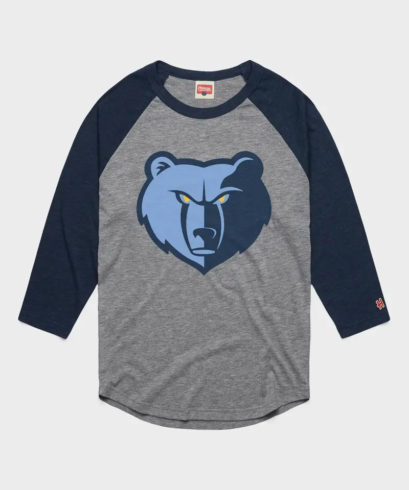 Memphis Grizzlies Logo Raglan 1