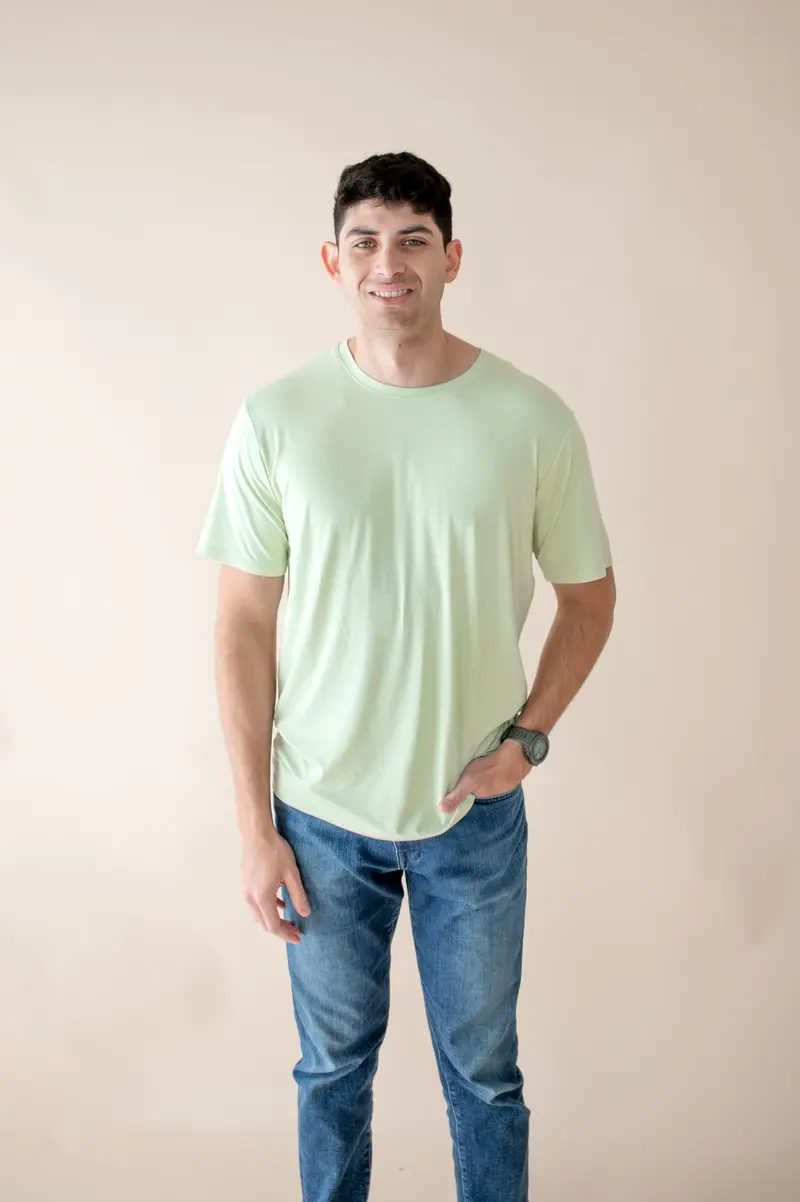 Men's Crew Neck Tee In Basil 1