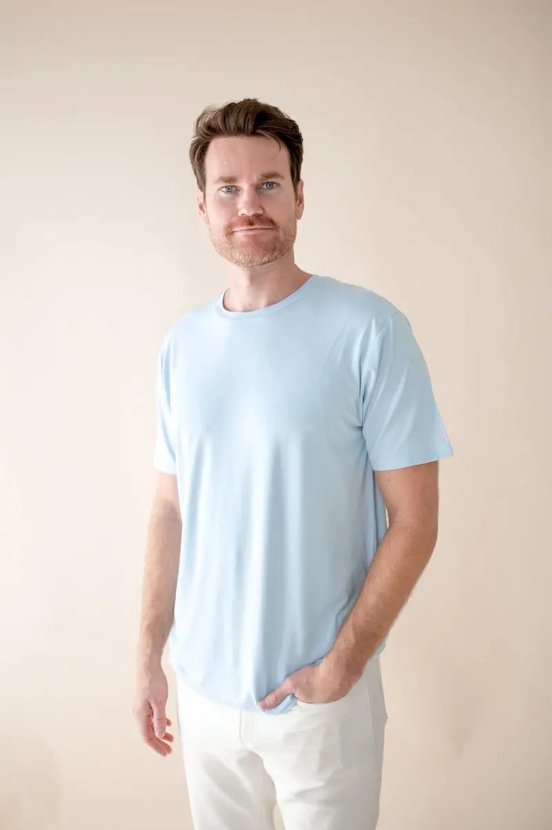 Men's Crew Neck Tee In Breeze 1