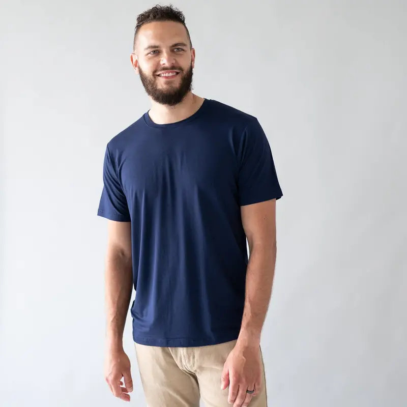 Men's Crew Neck Tee In Navy 1
